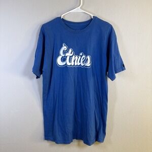 Etnies Skateboarding Logo Promo Graphic T Shirt Mens Medium Blue